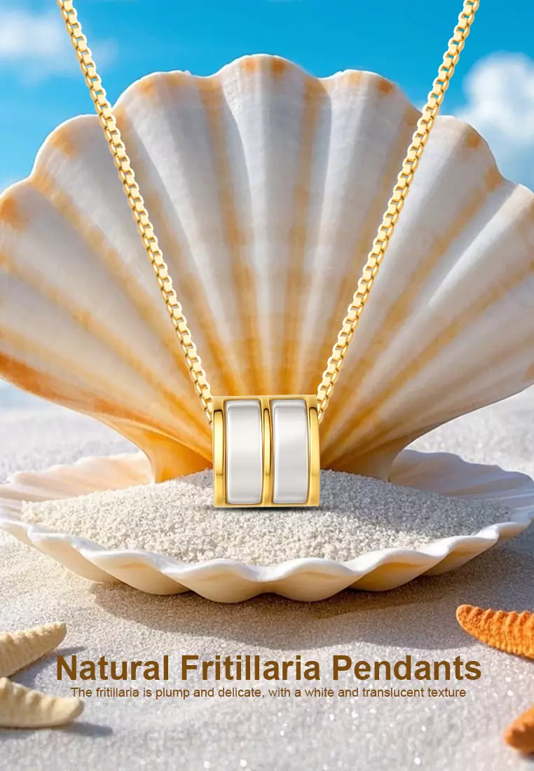 Kalung Wantia Korea Style Pasangan Original Cewek Titanium Kotak Indah gold