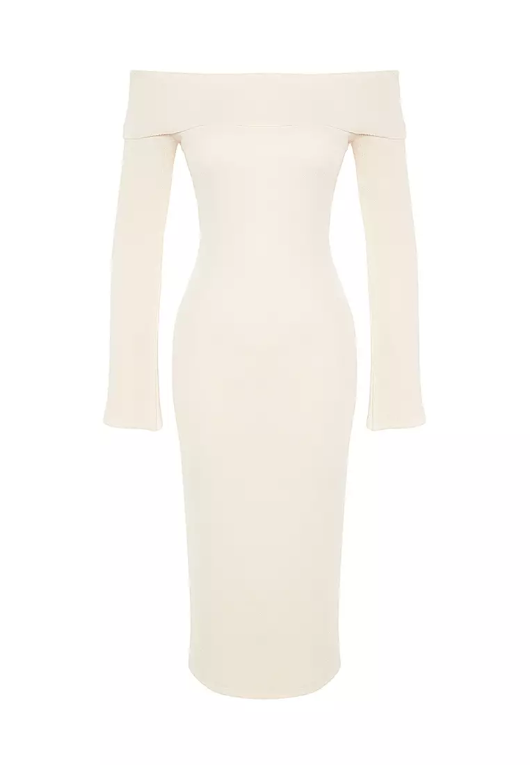 Trendyol Figurbetontes Strickkleid Midilänge - Elegant & Alltagstauglich
