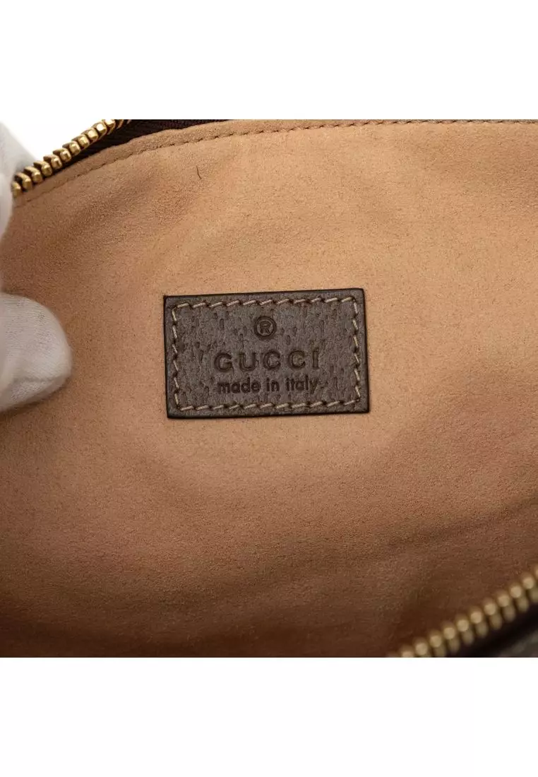 Pre-Loved Gucci Gg Supreme Web Ophidia Clutch