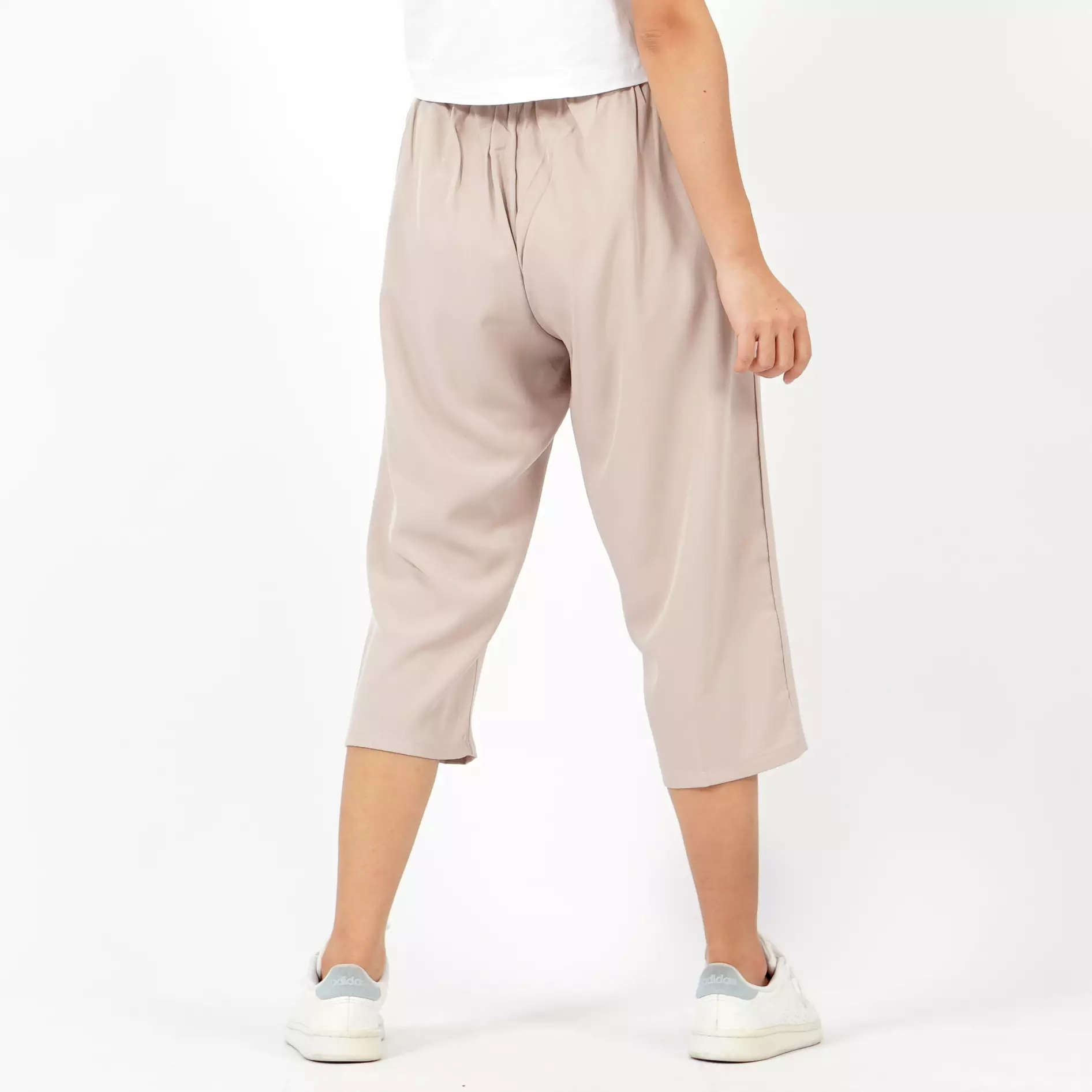  CELINE Celana Kulot 3/4 Highwaist Cullote Pants Celana Casual - Khaki