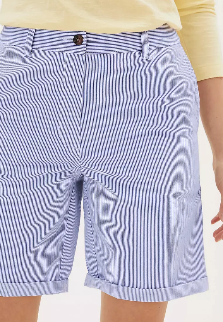 Cotton Rich High Waisted Chino Shorts