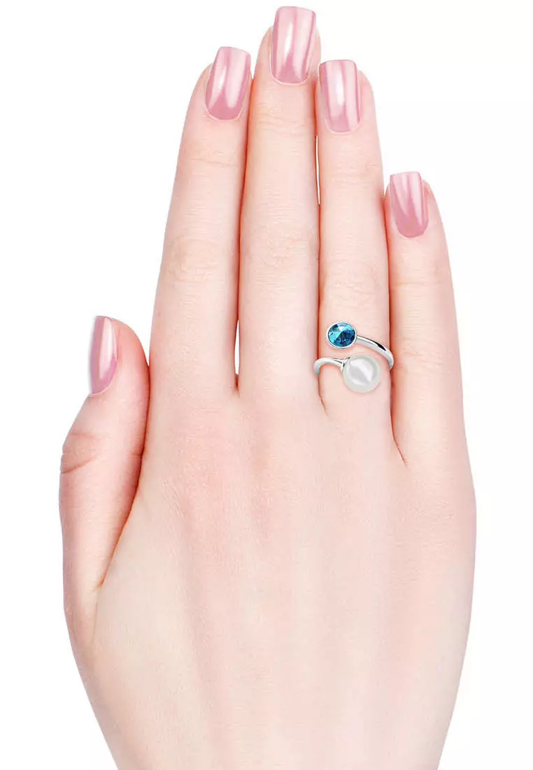 Dew Pearl Ring - Cincin Crystal by Her Jewellery