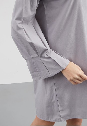 Jual Berrybenka Label Cecil Dress Grey Original | ZALORA