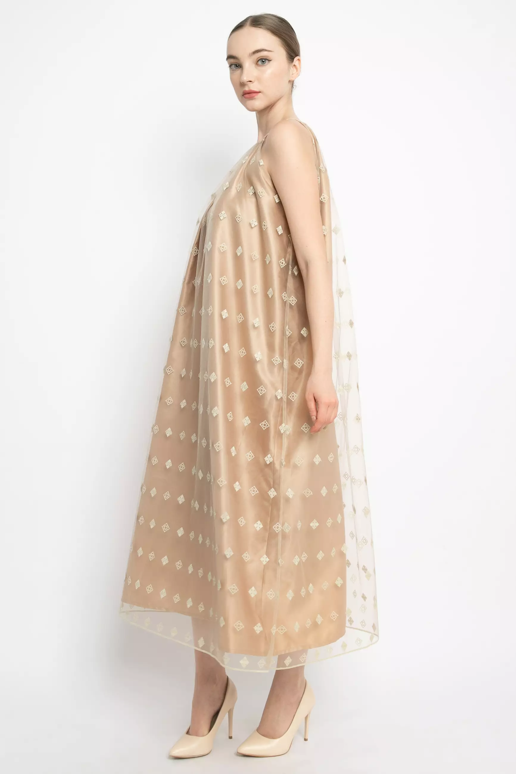 Eleena Halter Dress in Sand