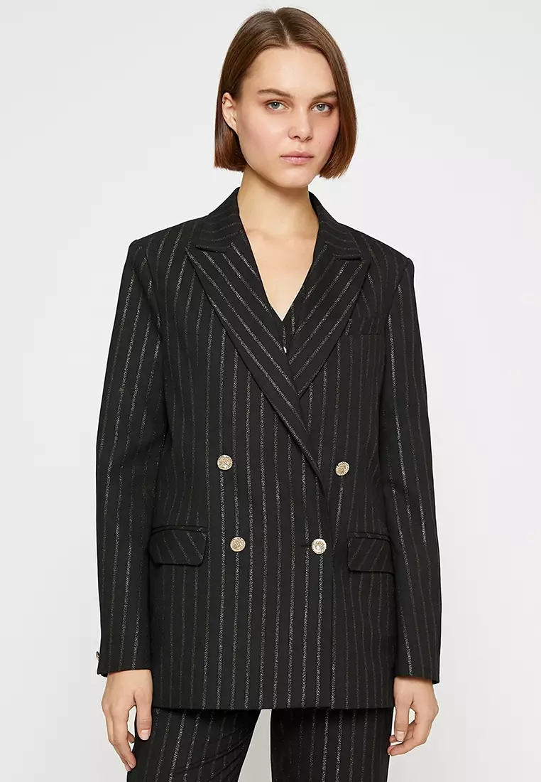 Buy KOTON Shimmering Double Breasted Blazer Jacket 2025 Online