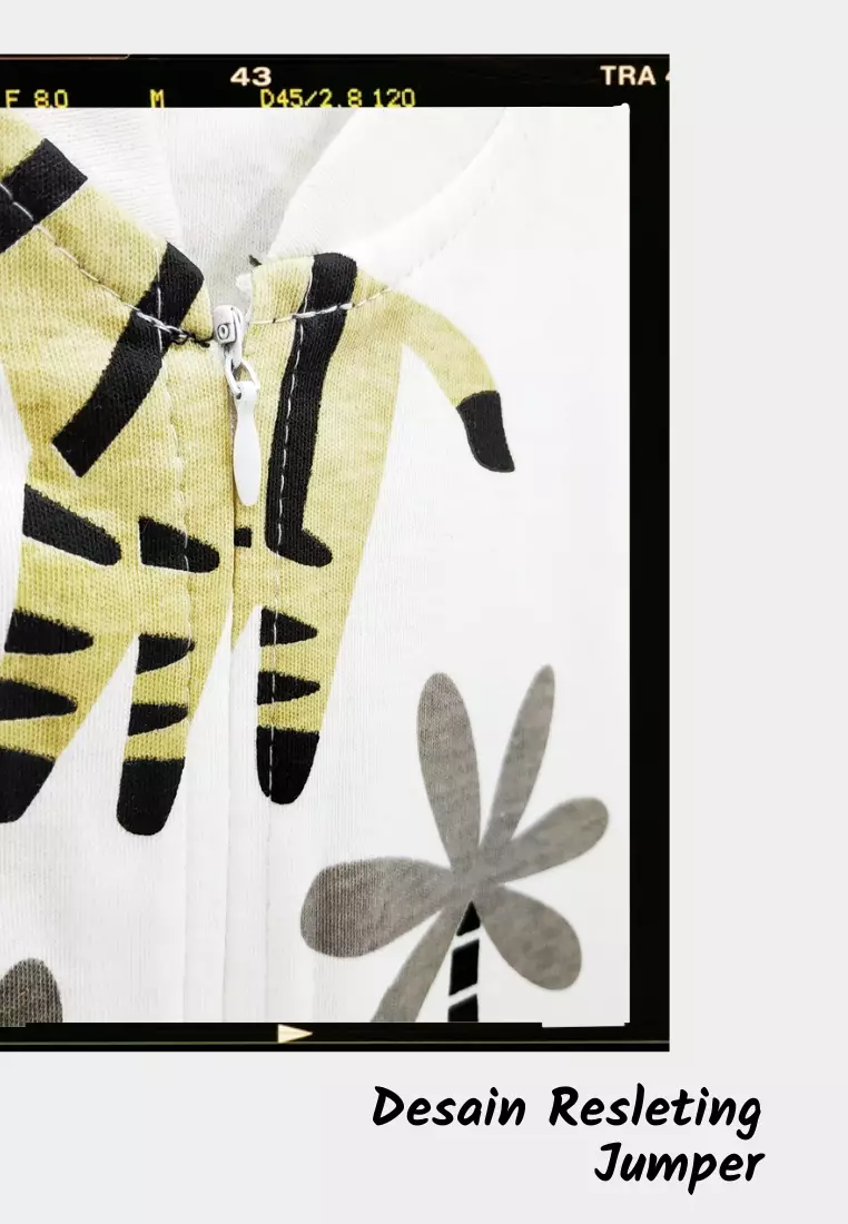 Wakakids Jumpsuit Bayi Anak Laki Laki Usia 1 Tahun Hingga 2 Tahun Jumper Baby Romper Motif Animals 3705