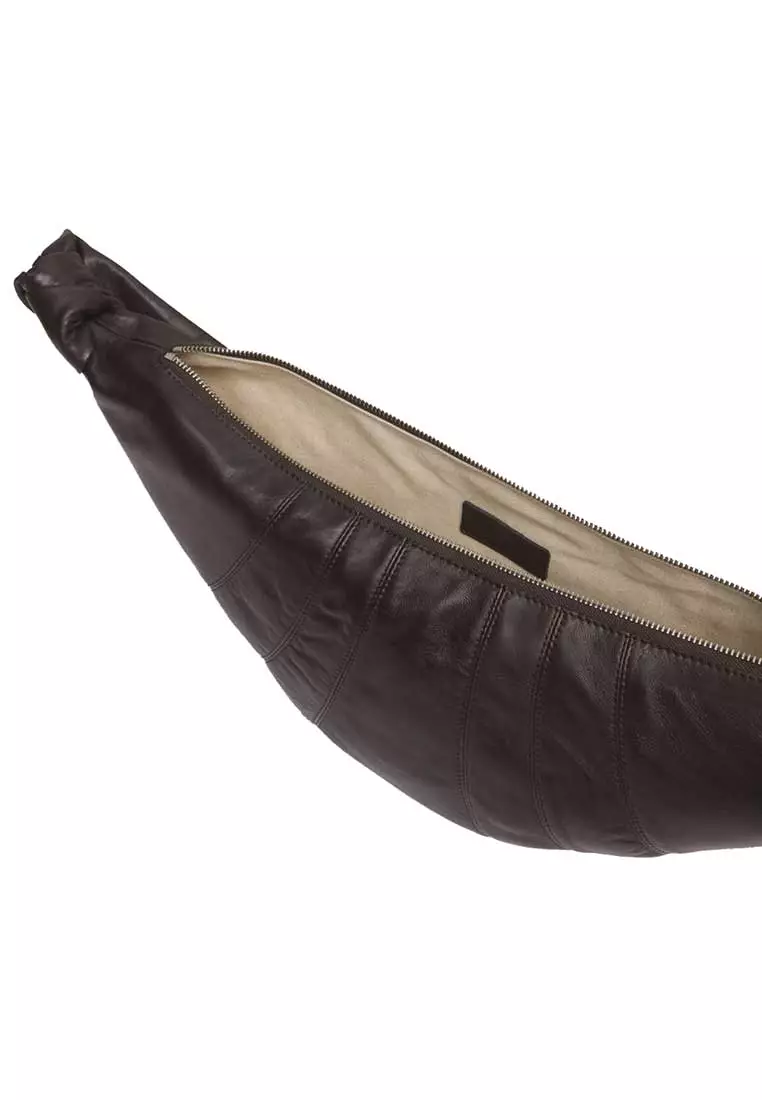 Small Croissant Bag Soft Nappa Leather Dark Chocolate BG0003LL095