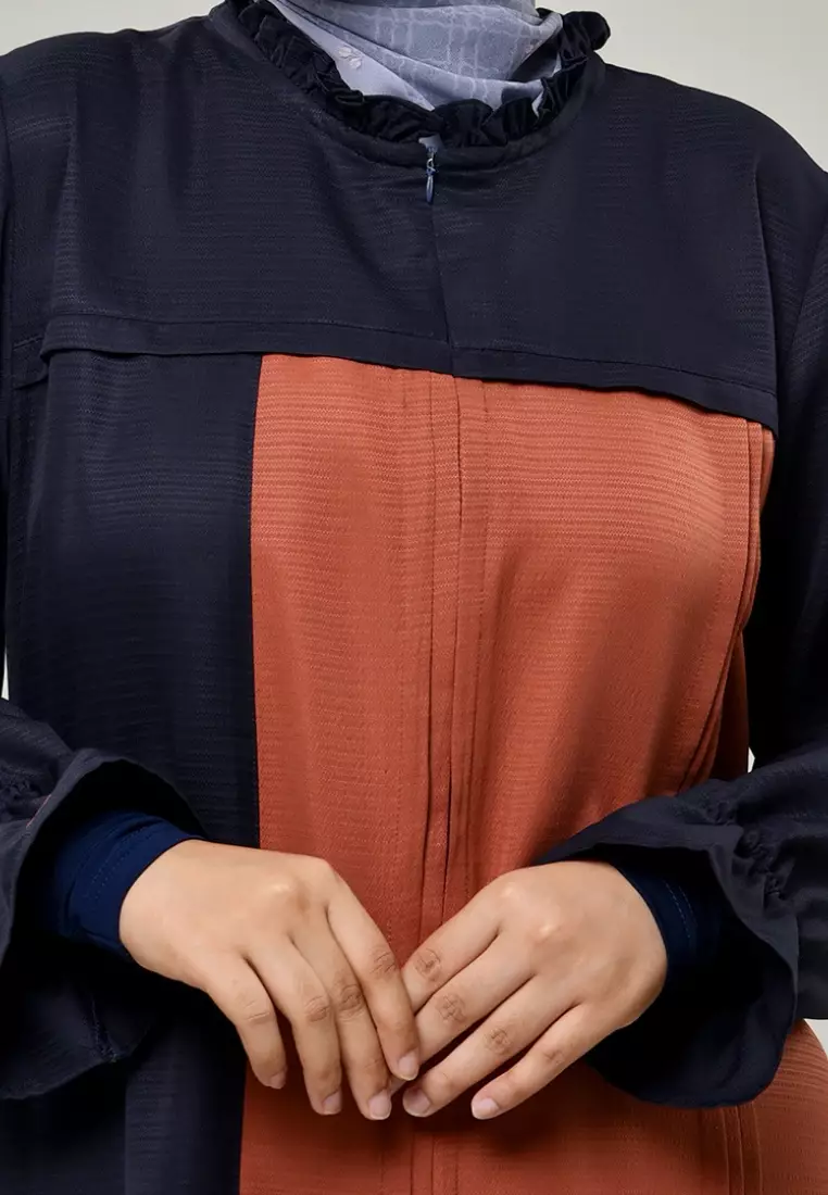 Rabbani - Gamis Dress Muslim Wanita Dreslim Furiz Exclusive Navy