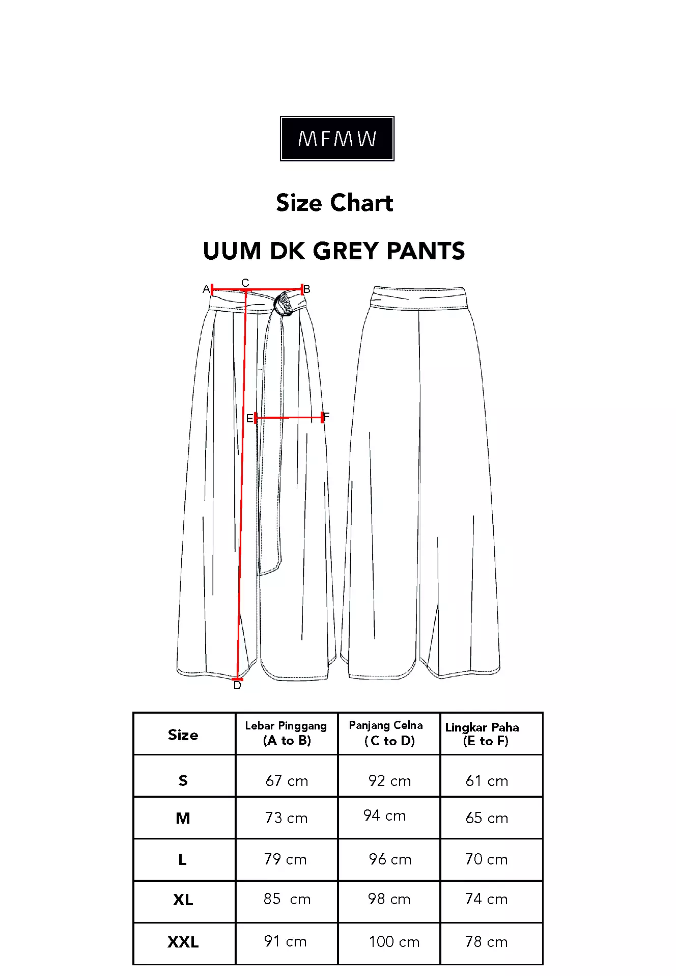 MFMW Uum Celana Panjang Kulot Dark Grey