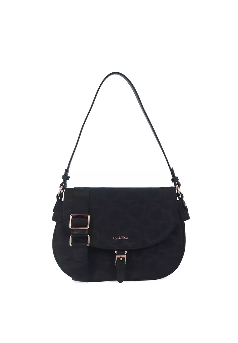 Black Carlo GEO Nylon Crossbody