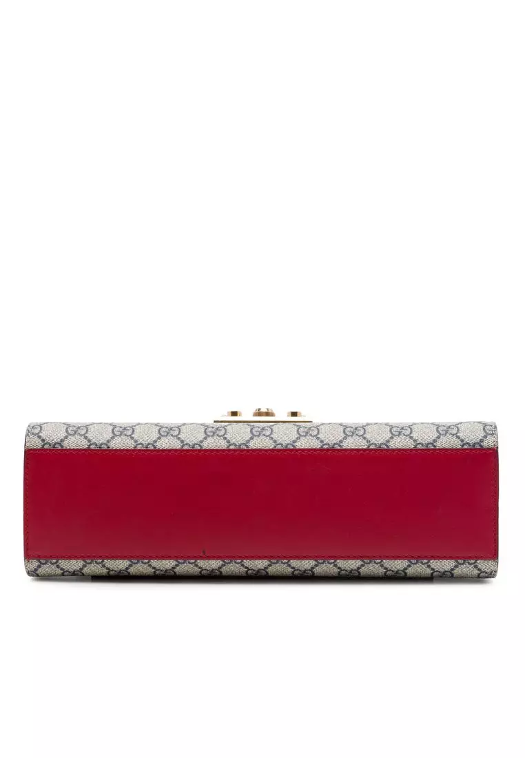 Pre-Loved Gucci Medium Gg Supreme Padlock Shoulder Bag