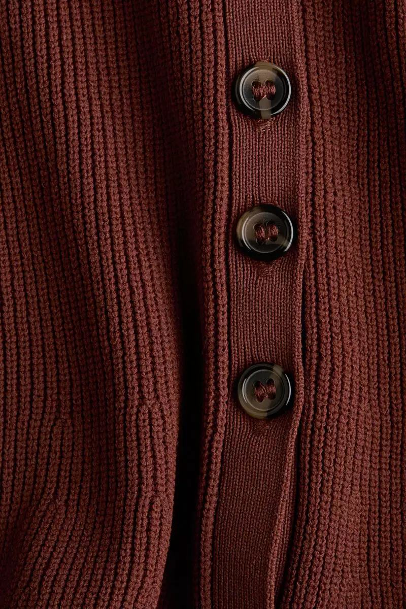 Rib-knit peplum waistcoat