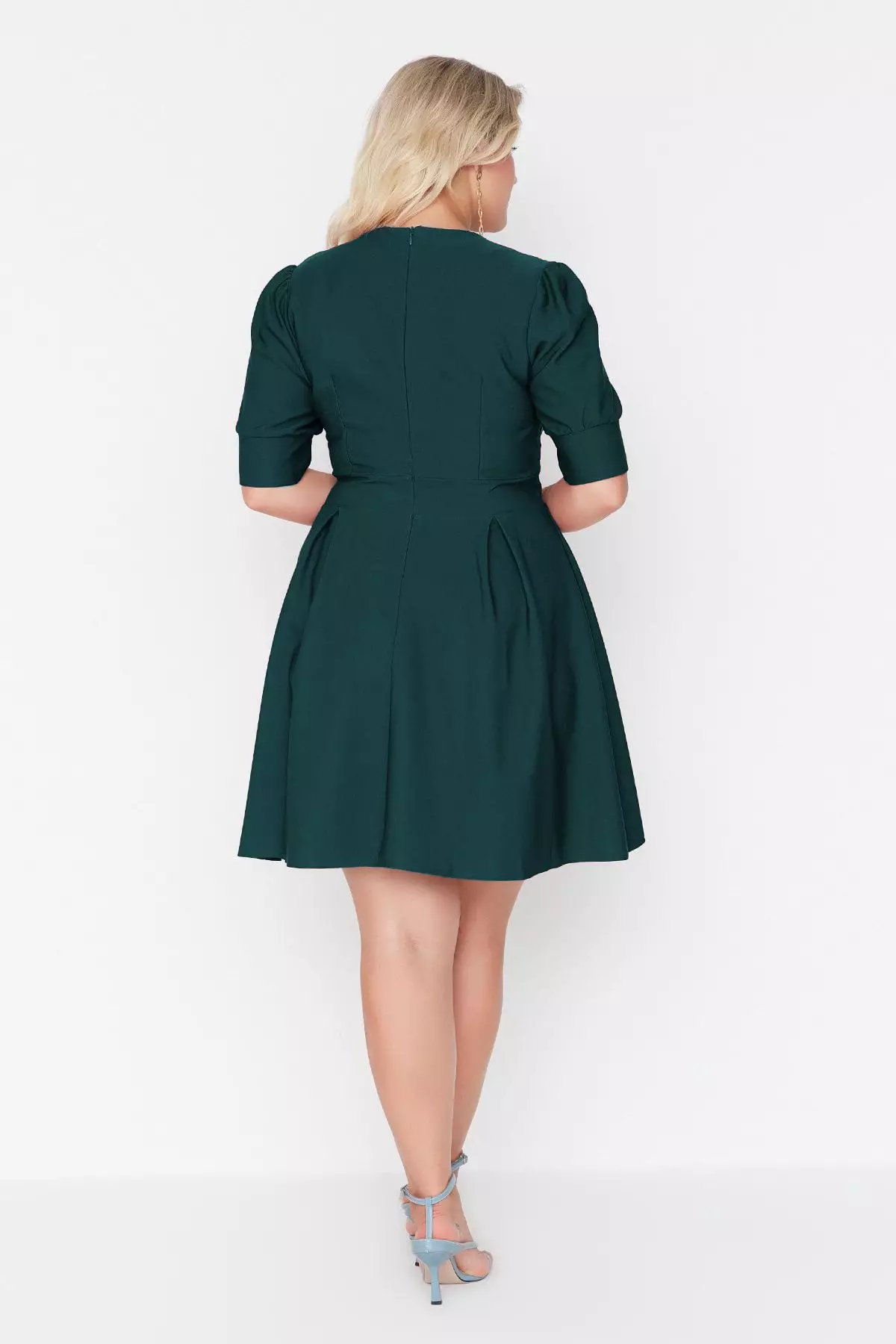 Plus Size Double-Breasted Mini Dress