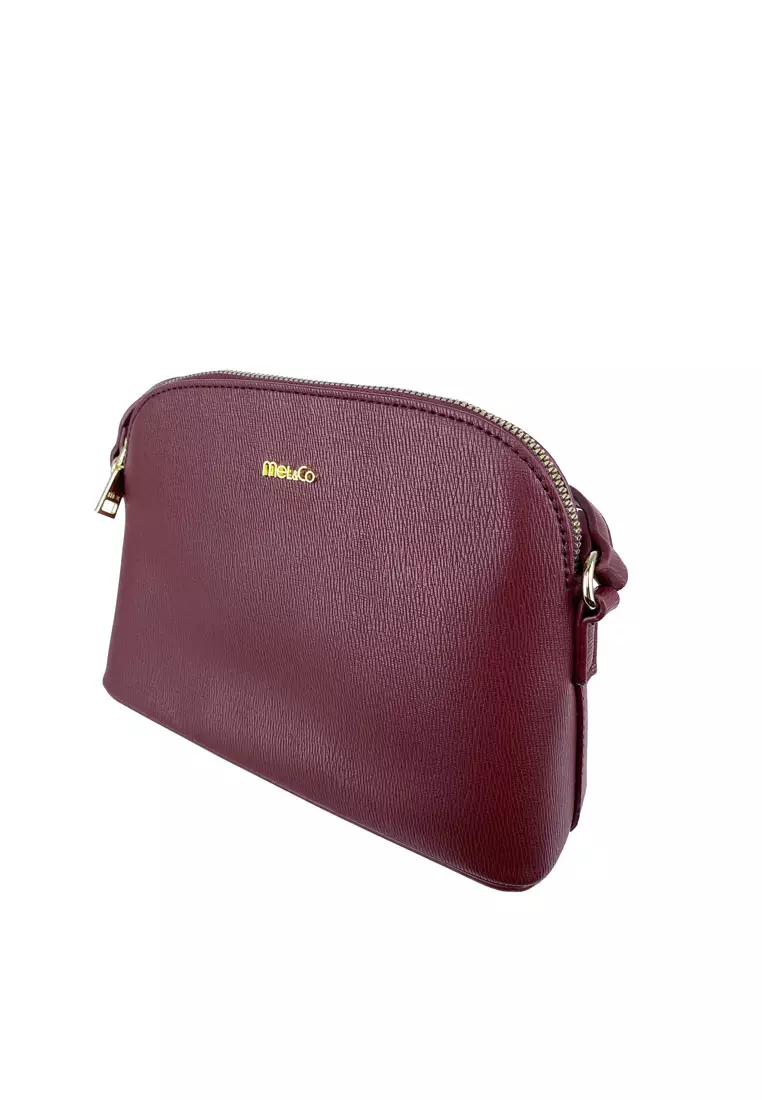 Dome Faux Leather Sling Bag