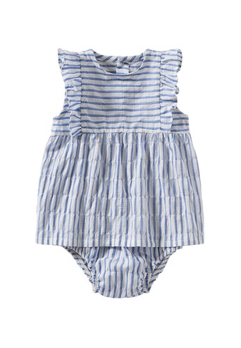 MANGO BABY blue Striped Dress With Briefs D73A3KA92FB0F2GS_1