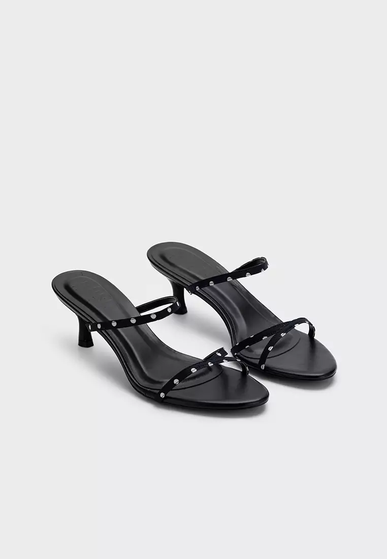 Sandal Tumit Kecil Bertali dengan Cloudfoam低跟云朵泡沫细带拖鞋