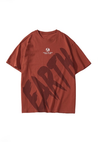 Twenty Eight Shoes red VANSA  Letter Print Short-sleeved T-Shirt VCM-T1005 84F5BAA4989444GS_1