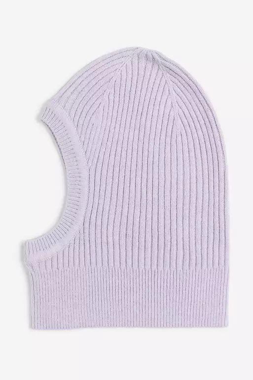 Rib-knit balaclava