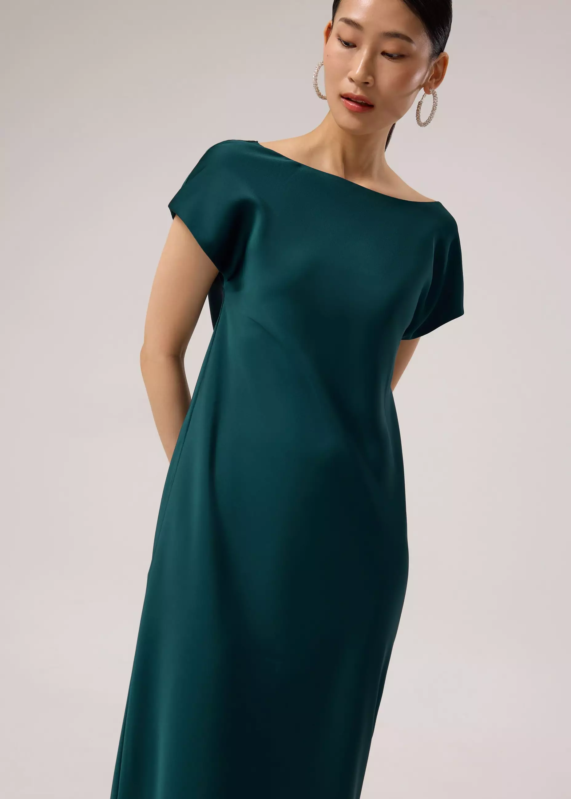 Dress Wanita - Satin Bias Cut Midaxi Dress