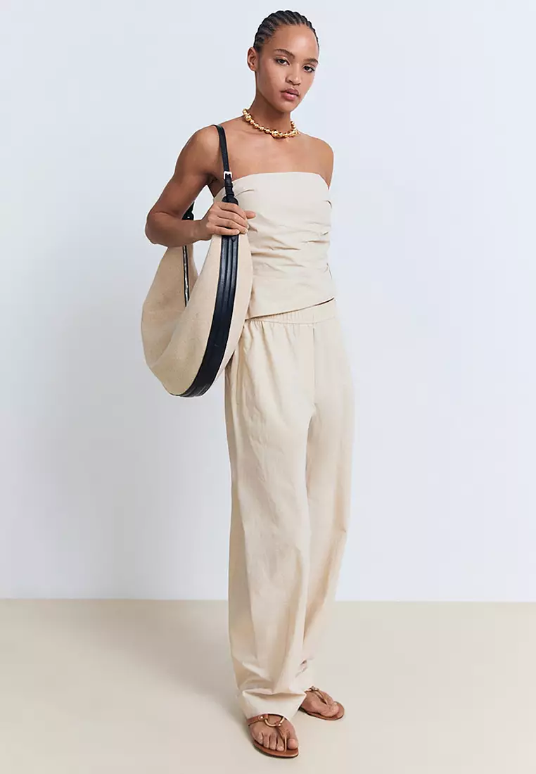 Asymmetrical Strapless Top