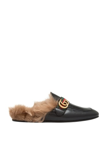Gucci princetown leather slipper with double g clearance