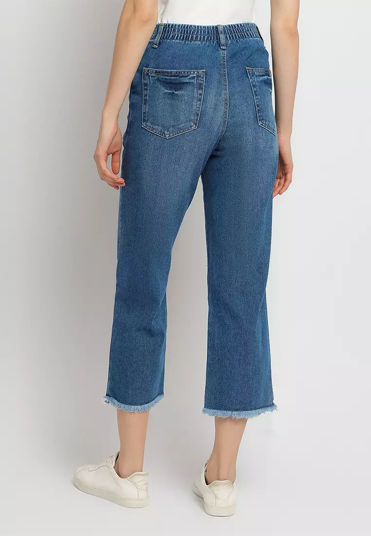 C2 Ulfira Blue Jeans Kulot Unfinished