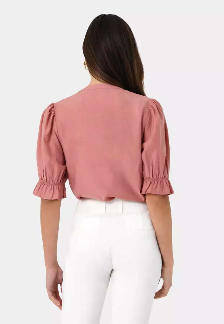 Octavia Ruffled Puff Sleeve Blouse
