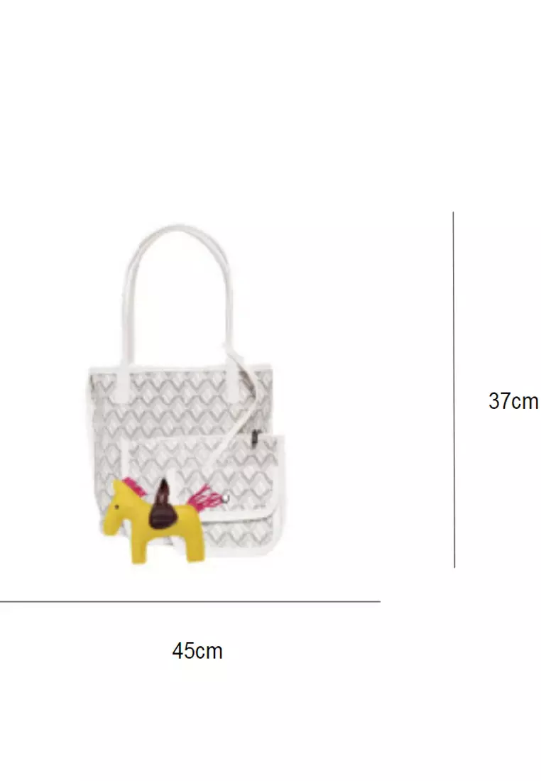 Traditional Dog Teeth Bag (Small)-White bundle with a small bag (Includes a random color pony gift)