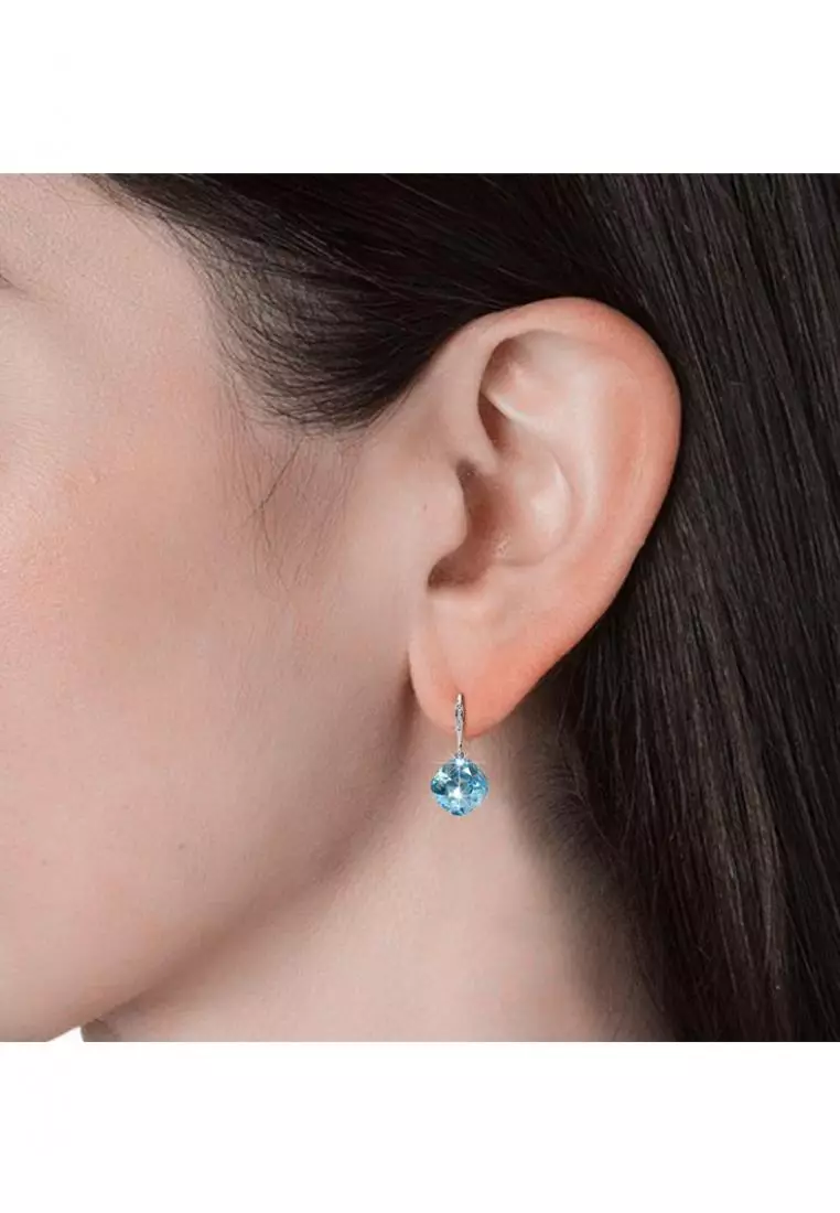 Tiffy Hook Earring Blue  - Anting Crystal Swarovski by Her Jewellery