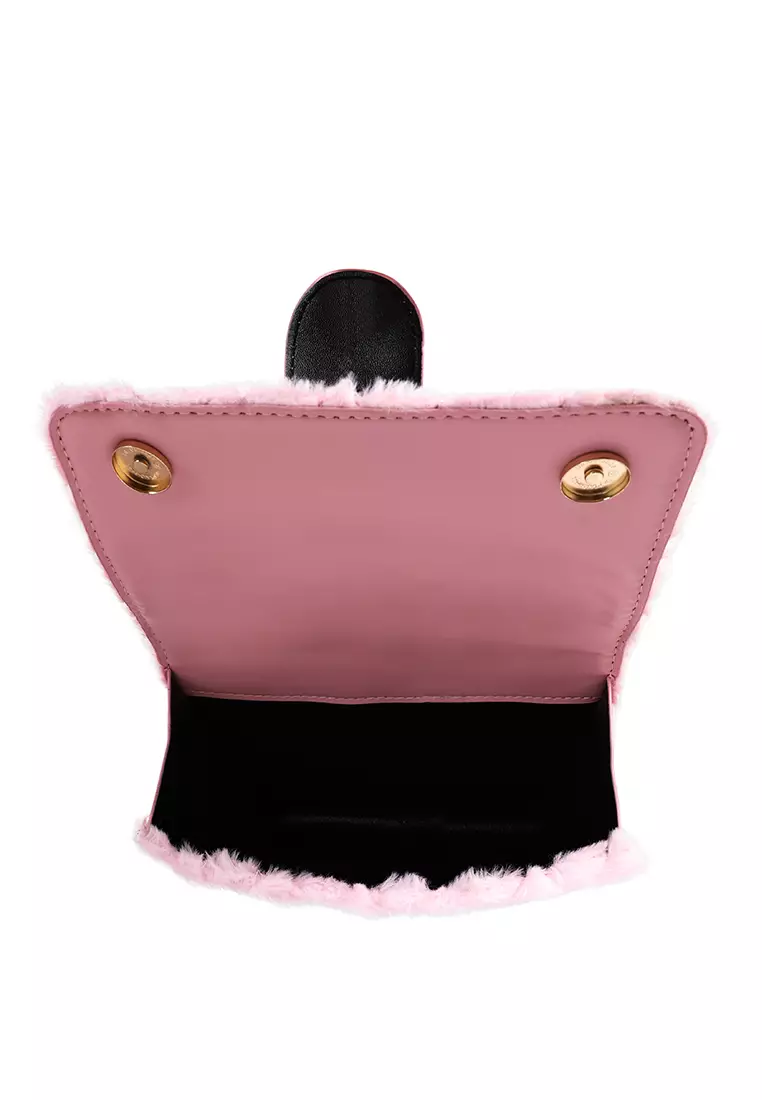 Kate spade nicola online furry pink bag