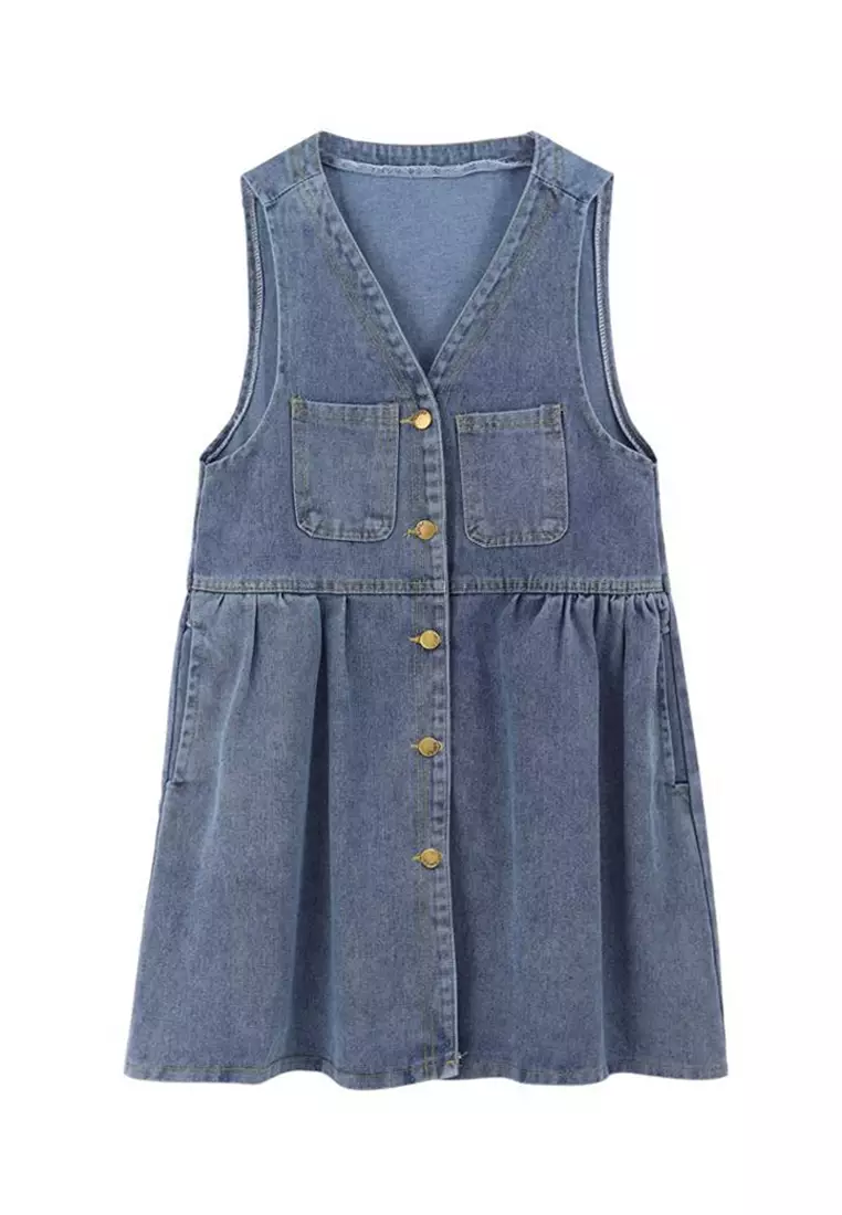 Buy Twenty Eight Shoes Sleeveless V neck Denim Dress YT1081 2024