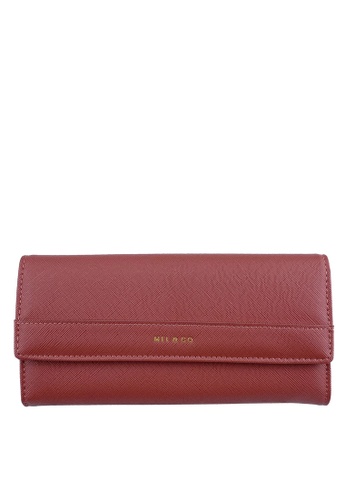 Mel&Co red Faux Leather Long Wallet CB152AC5EFC886GS_1