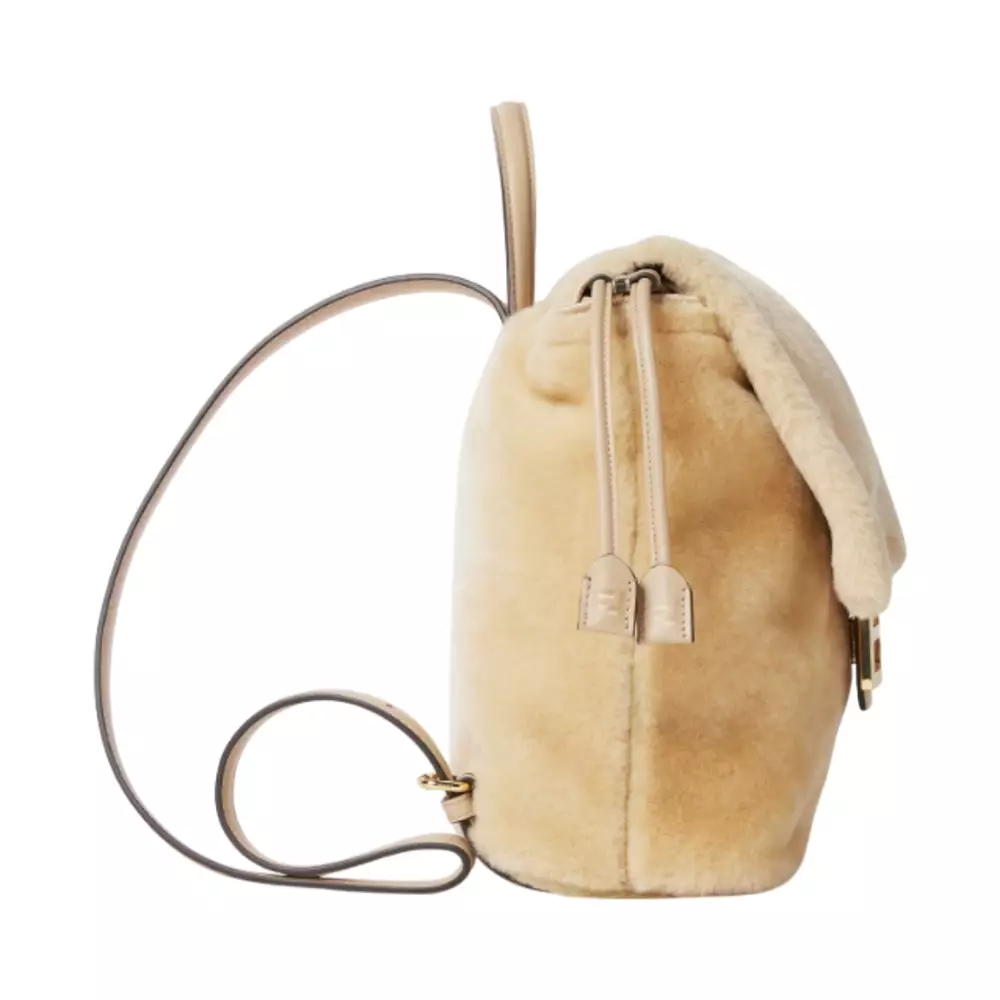 FF Backpack Fur Shearling Beige