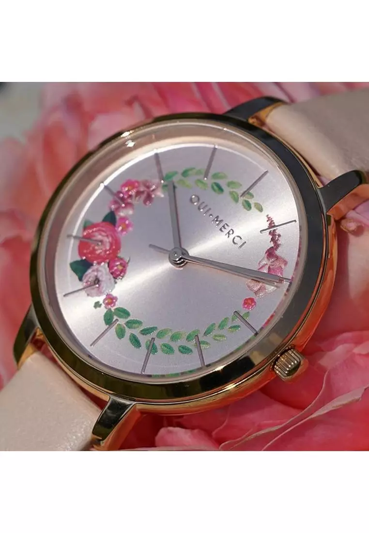 [環保腕錶] OUI&ME Fleurette 玫瑰金皮帶女裝腕錶 ME010038