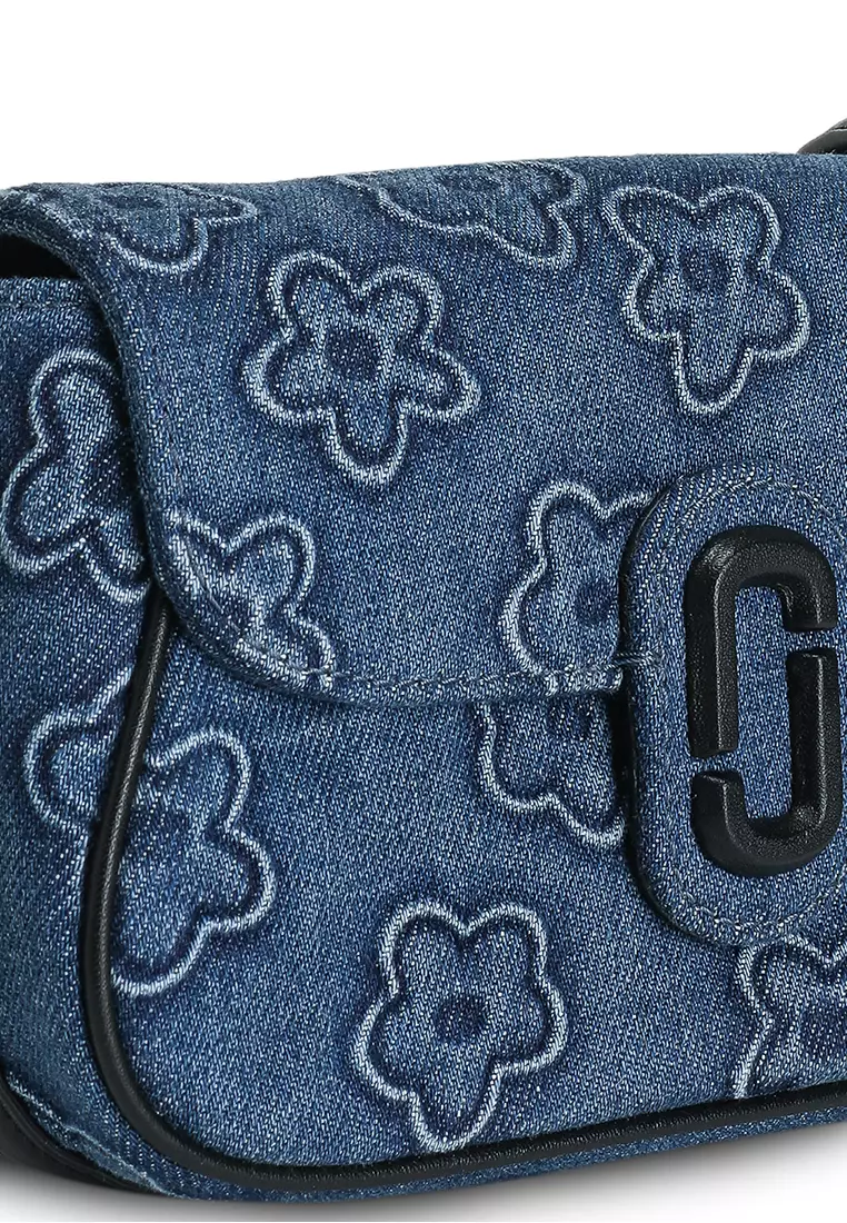 The Puffy Daisy Denim Clover Shoulder Bag