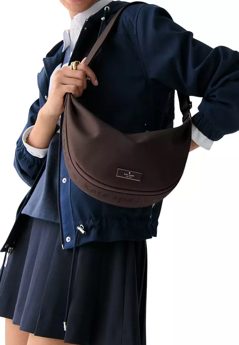 Carter Nylon Medium Sling Bag - Hot Fudge KL966