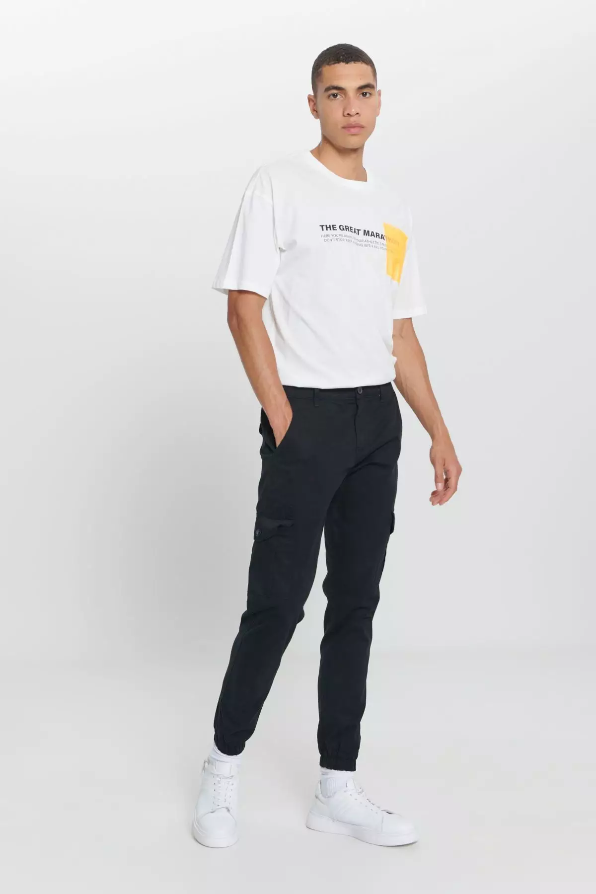 Slim Fit Cargo Pocket Flexible Trousers