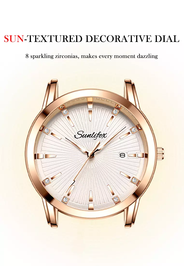 Jam Tangan Pria Original Kuarsa Bisnis Mode Anti Air Tali Kulit Jam Tangan Cowok 7006 brown white