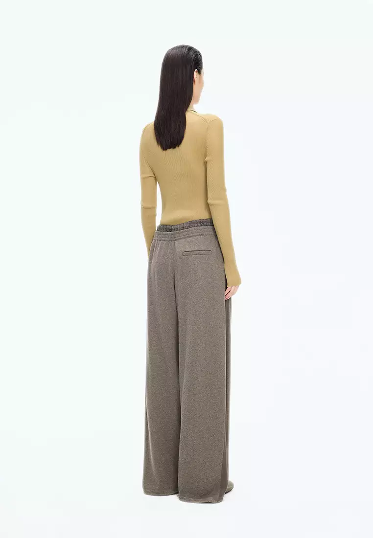 100% Cotton Banana Pants with Topstitched Hem