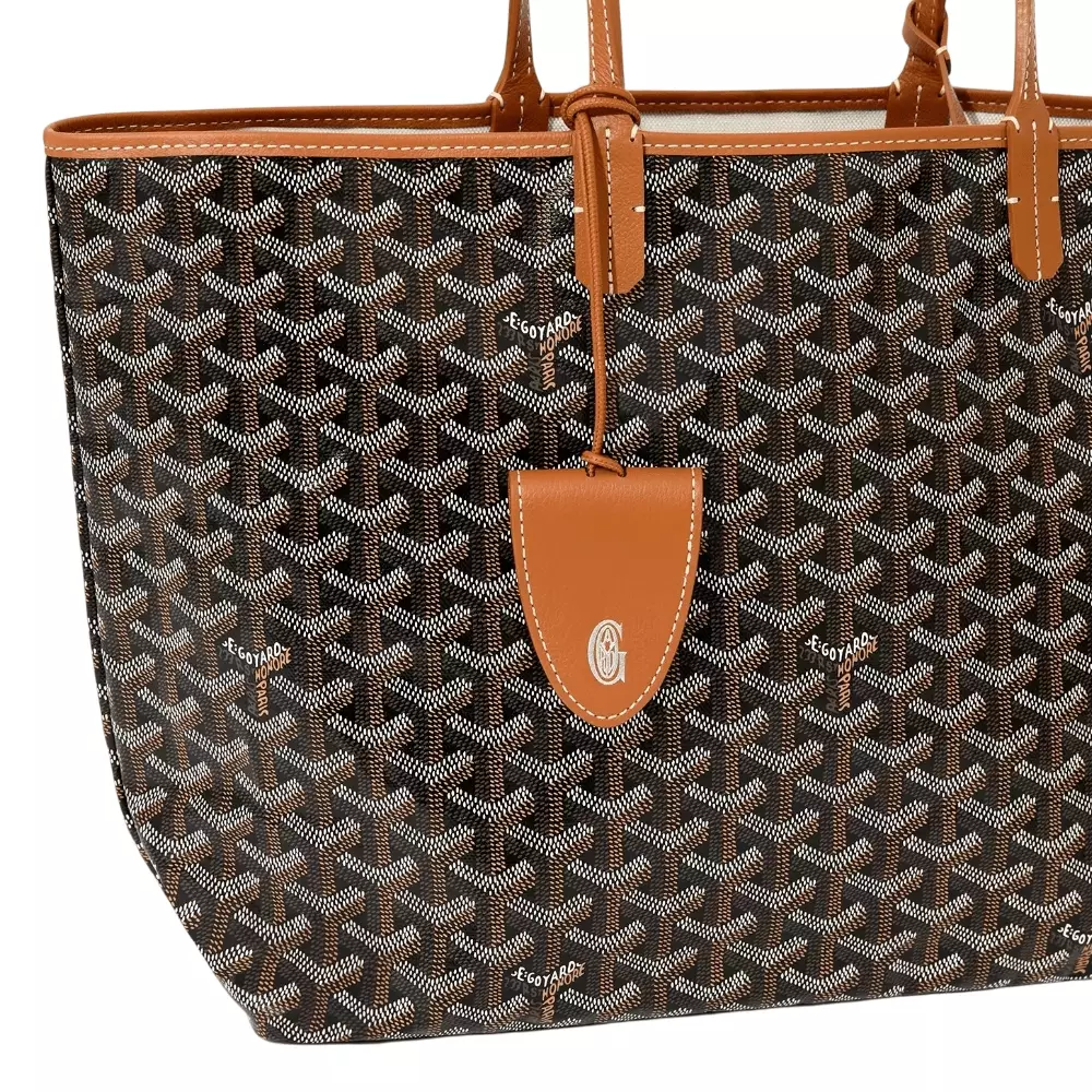 Saint Louis PM with Croc Tote Bag Black Tan
