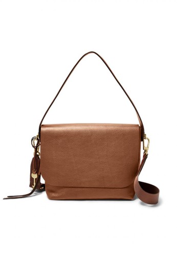 Jual iFossili iFossili Maya Leather Crossbody Brown 