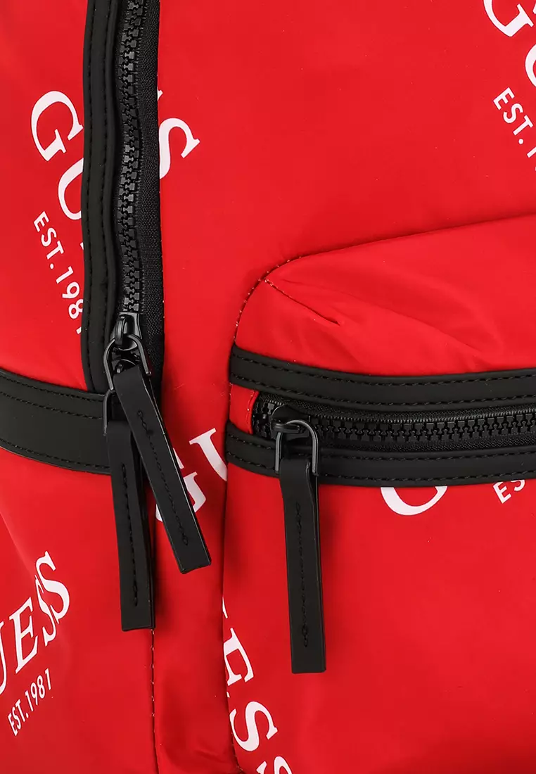 Guess originals drawstring top flap backpack