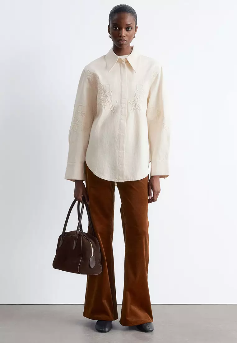 Embroidered Denim Shirt