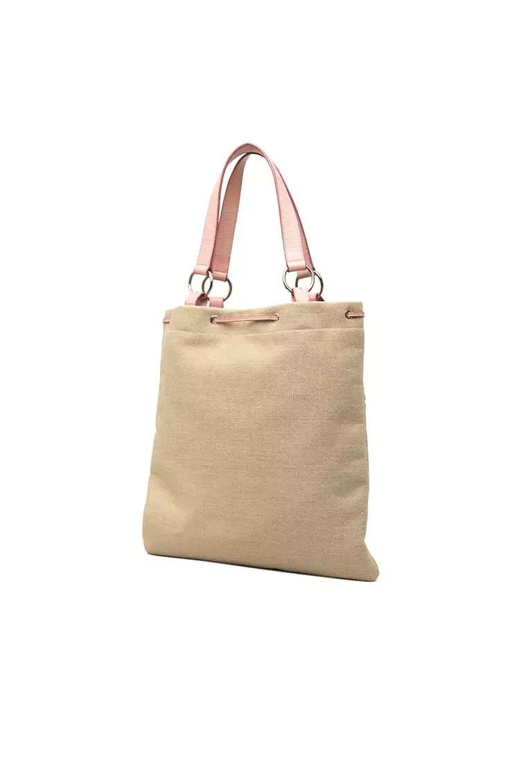 Pre-Loved Saint Laurent Canvas Heart Kahala Tote