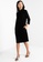 ck Calvin Klein black Technical Drapey Twill Neck-tie Dress 963C9AA22DC849GS_4