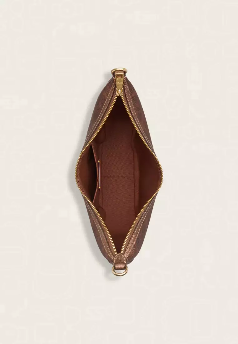 Coach Aria Shoulder Bag In Signature Canvas Brown Copper