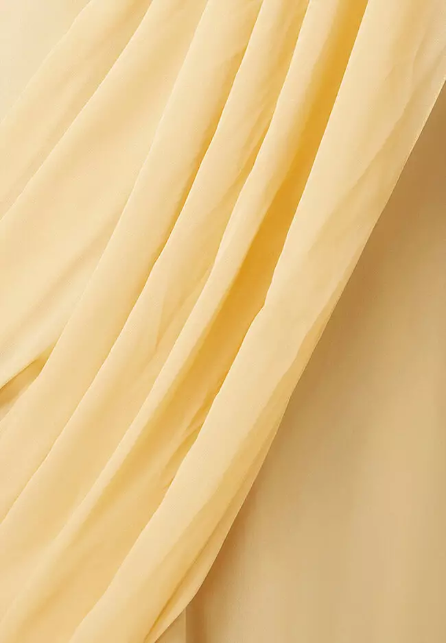 Buy Indya Ruffled Saree Skirt in Yellow 2024 Online