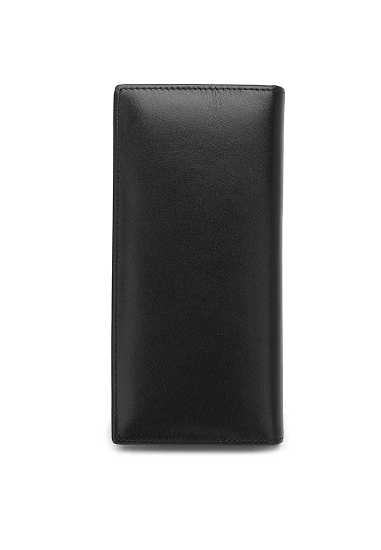 Men's Genuine Leather RFID Blocking Fortune Long Wallet - Black