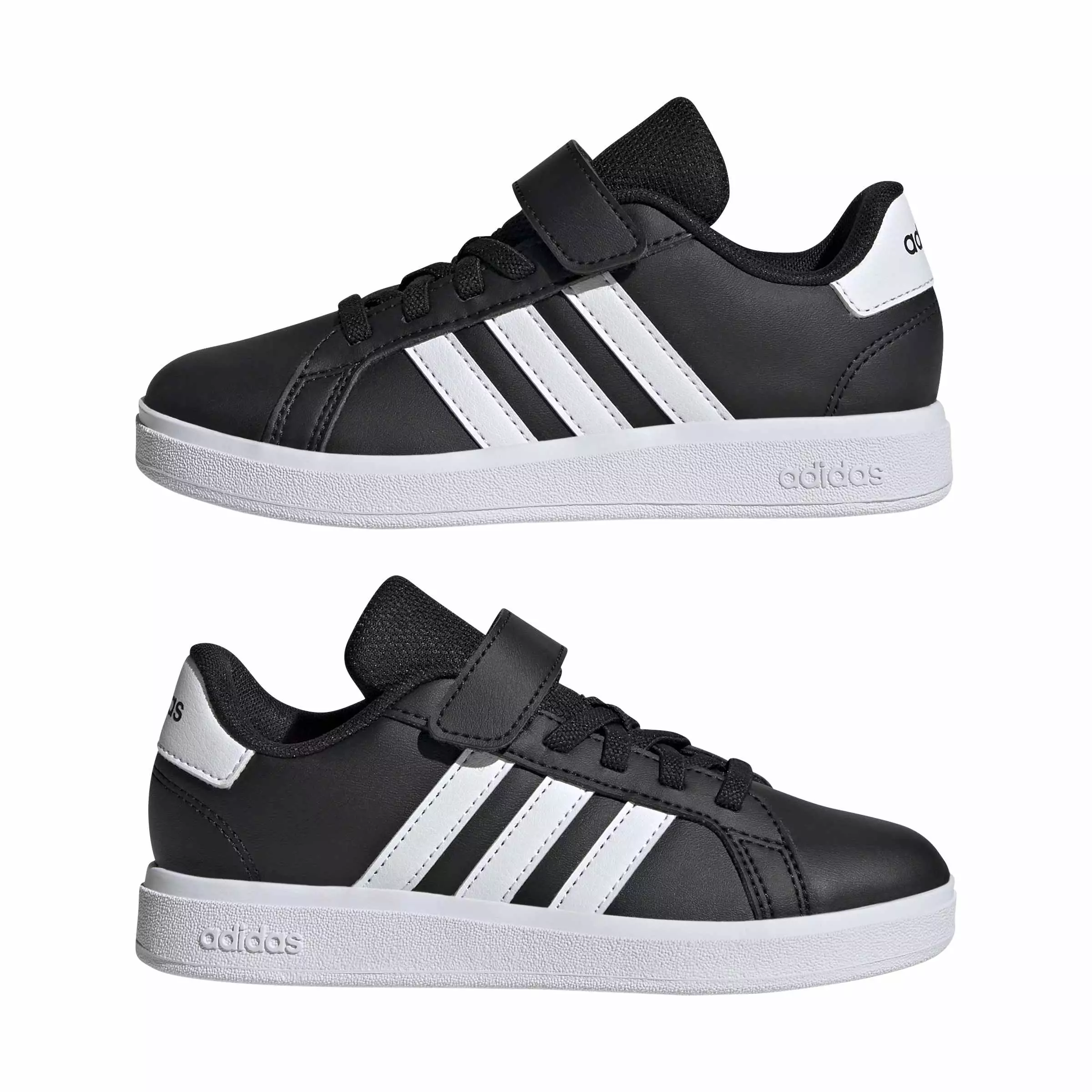 ADIDAS Grand Court 2.0 Shoes El C IE5995 - Sepatu Anak (Hitam)