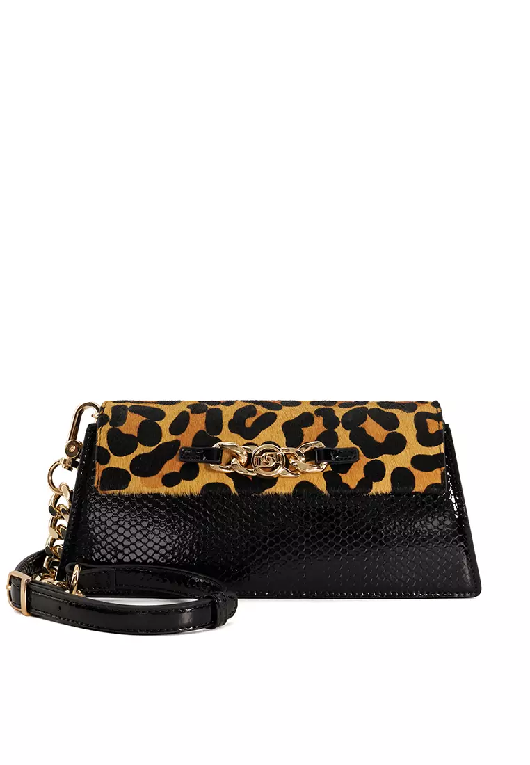 Leopard print cheap purse dune